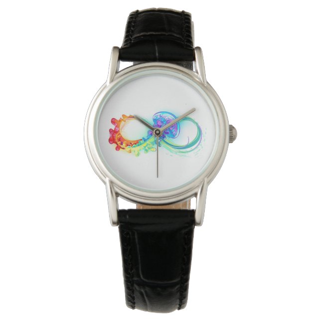 Infinity with Rainbow Jellyfish Watch (Front)