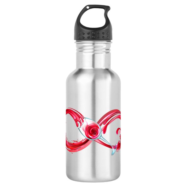 Infinity with Red Wine 532 Ml Water Bottle (Front)