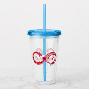 Infinity with Red Wine Acrylic Tumbler