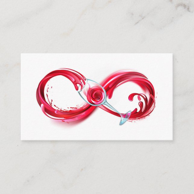 Infinity with Red Wine Advice Card (Front)