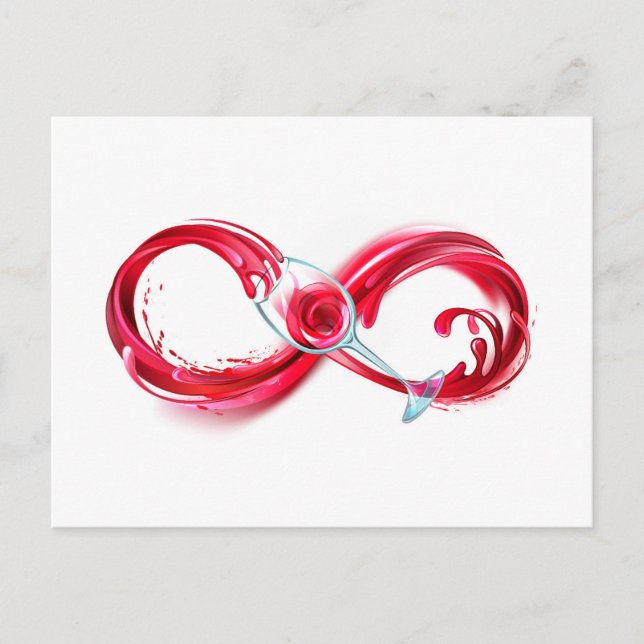 Infinity with Red Wine Advice Card (Front)