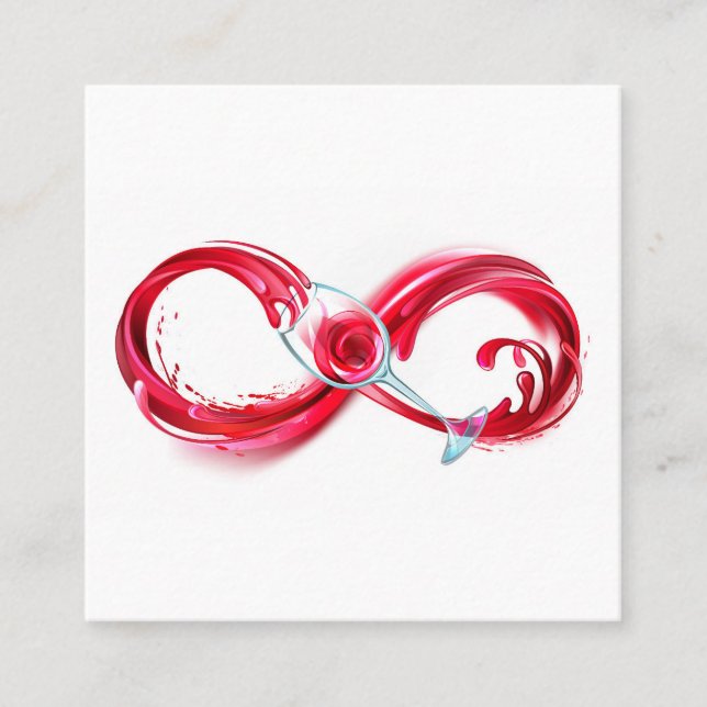 Infinity with Red Wine Appointment Card (Front)