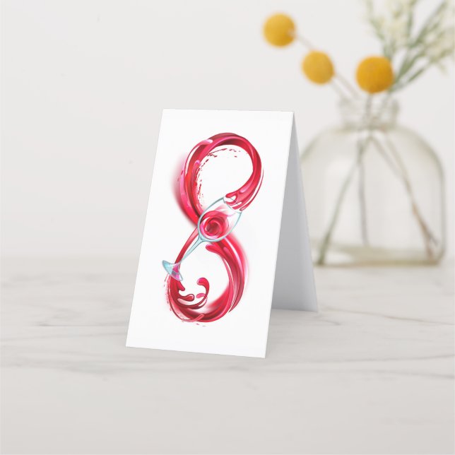 Infinity with Red Wine Appointment Card (Front)
