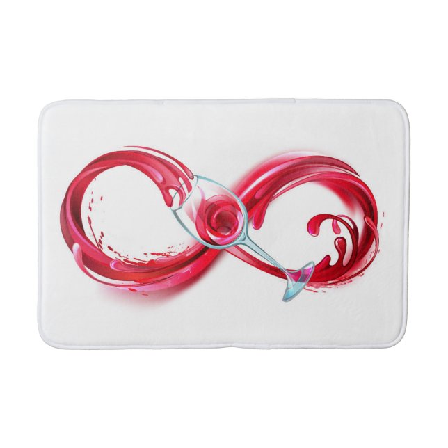 Infinity with Red Wine Bath Mat (Front)