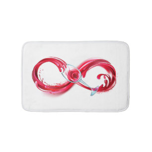 Infinity with Red Wine Bath Mat
