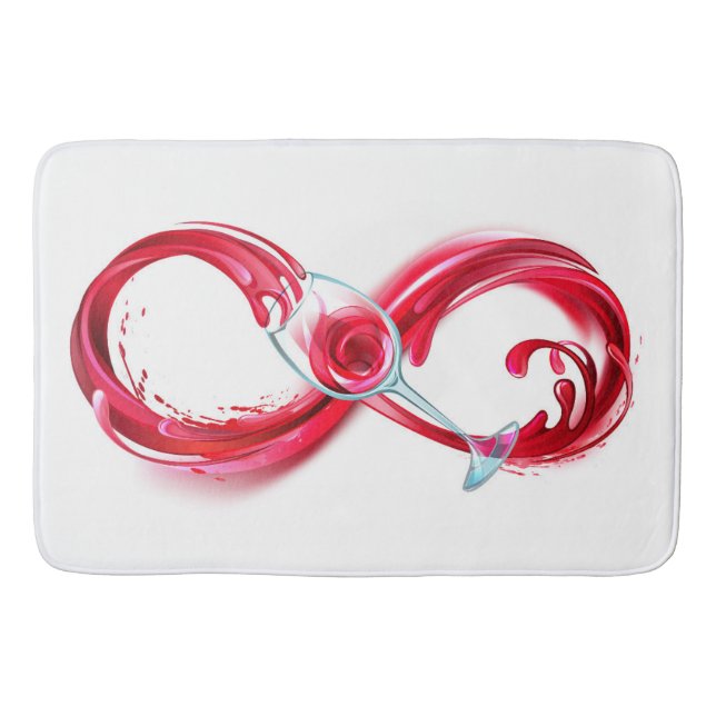 Infinity with Red Wine Bath Mat (Front)