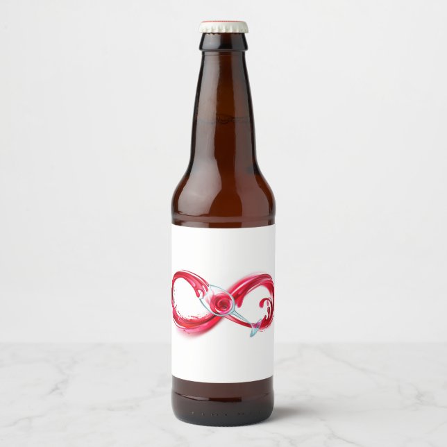 Infinity with Red Wine Beer Bottle Label (Front)