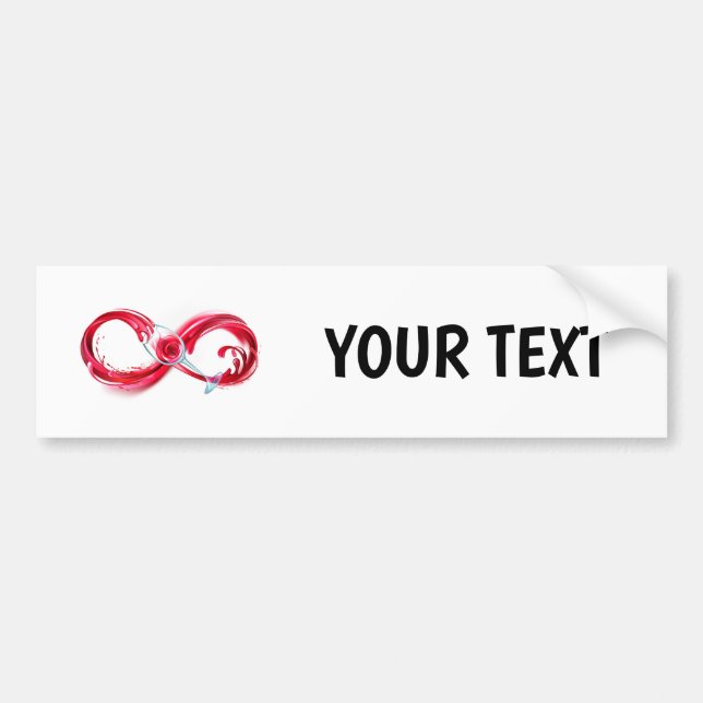 Infinity with Red Wine Bumper Sticker (Front)