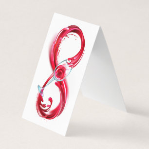 Infinity with Red Wine Business Card