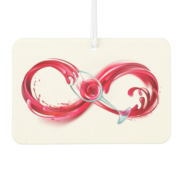 Infinity with Red Wine Car Air Freshener (Front)