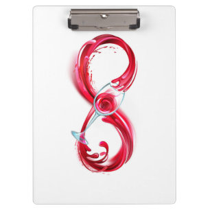 Infinity with Red Wine Clipboard