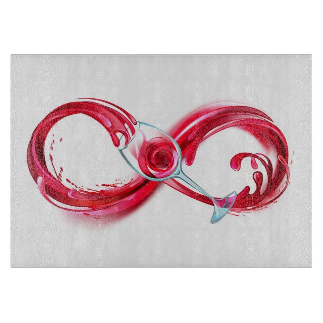 Infinity with Red Wine Cutting Board (Front)