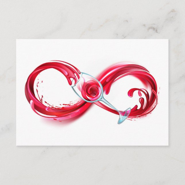 Infinity with Red Wine Enclosure Card (Front)