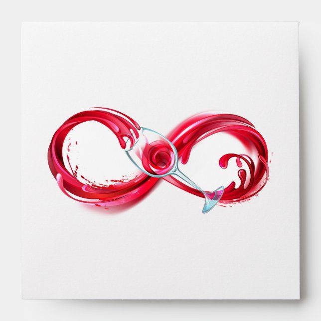Infinity with Red Wine Envelope (Front)