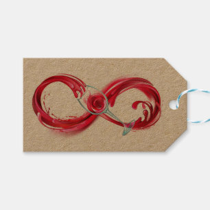 Infinity with Red Wine Gift Tags