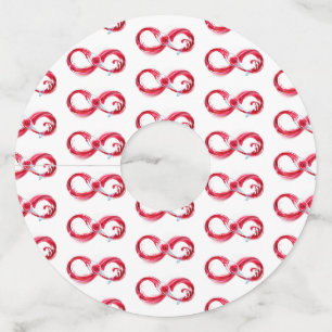 Infinity with Red Wine Glass Tag