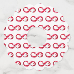 Infinity with Red Wine Glass Tag