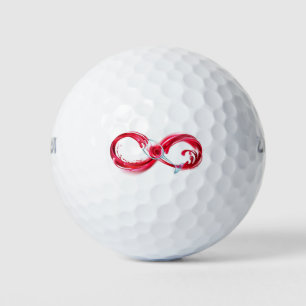 Infinity with Red Wine Golf Balls