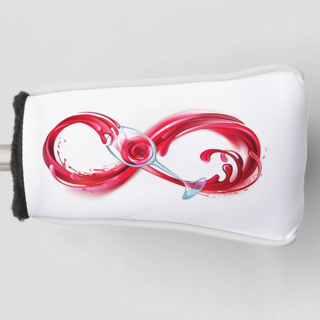 Infinity with Red Wine Golf Head Cover (Front)