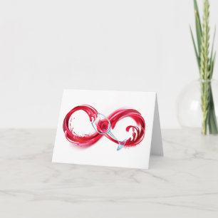 Infinity with Red Wine Invitation