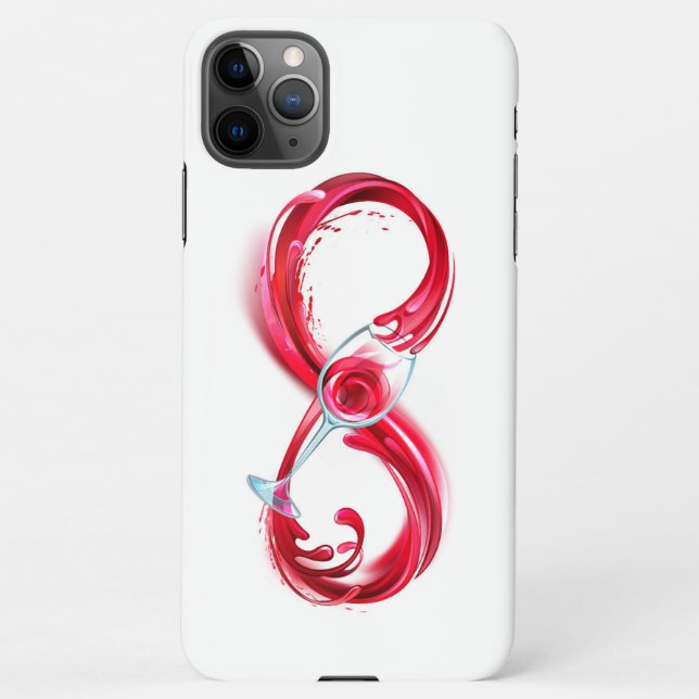 Infinity with Red Wine iPhone Case (Back)