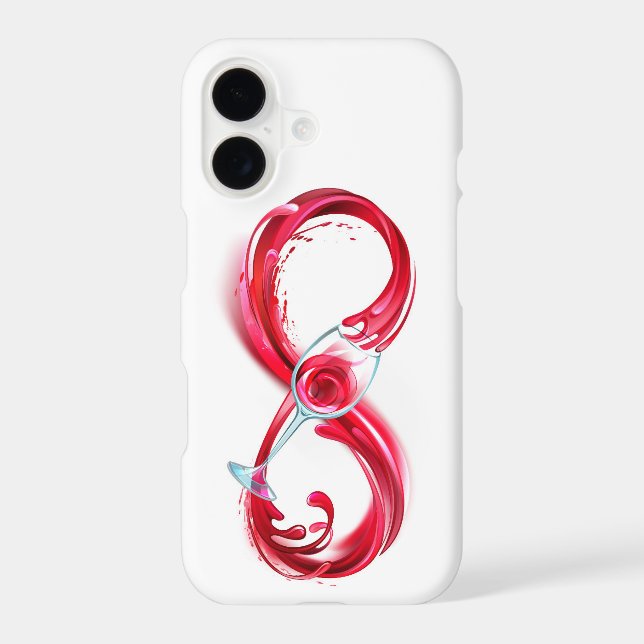 Infinity with Red Wine iPhone Case (Back)