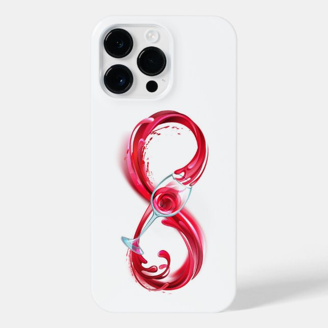 Infinity with Red Wine iPhone Case (Back)