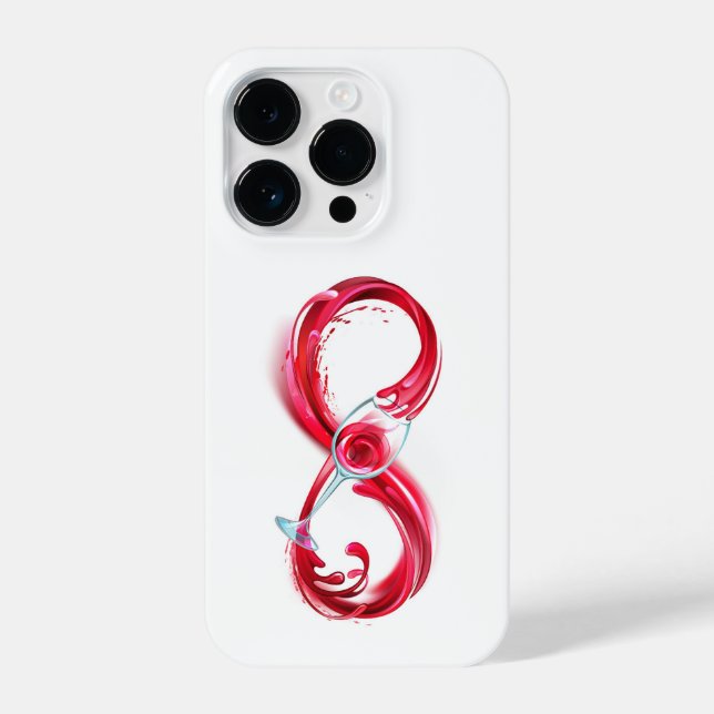 Infinity with Red Wine iPhone Case (Back)