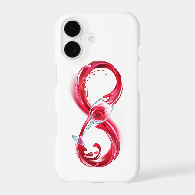 Infinity with Red Wine iPhone Case (Back)
