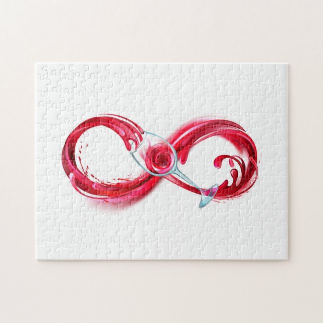 Infinity with Red Wine Jigsaw Puzzle (Horizontal)