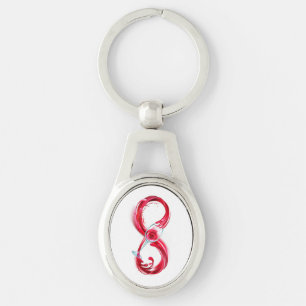 Infinity with Red Wine Key Ring