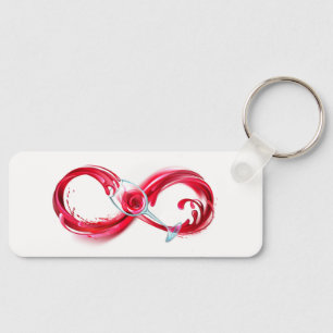 Infinity with Red Wine Key Ring