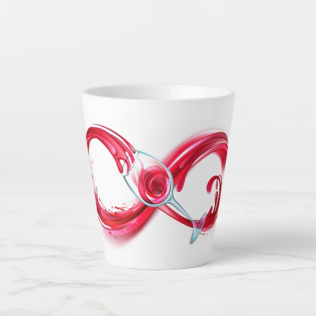 Infinity with Red Wine Latte Mug (Front)