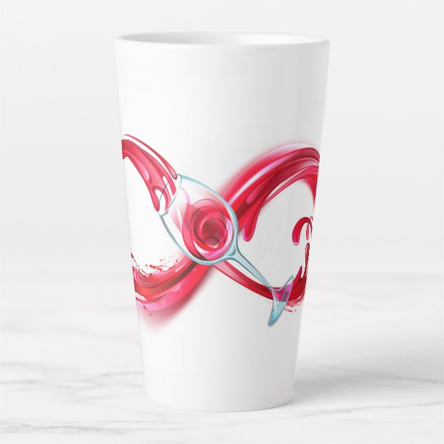 Infinity with Red Wine Latte Mug (Front)