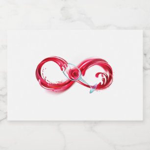 Infinity with Red Wine Liquor Bottle Label
