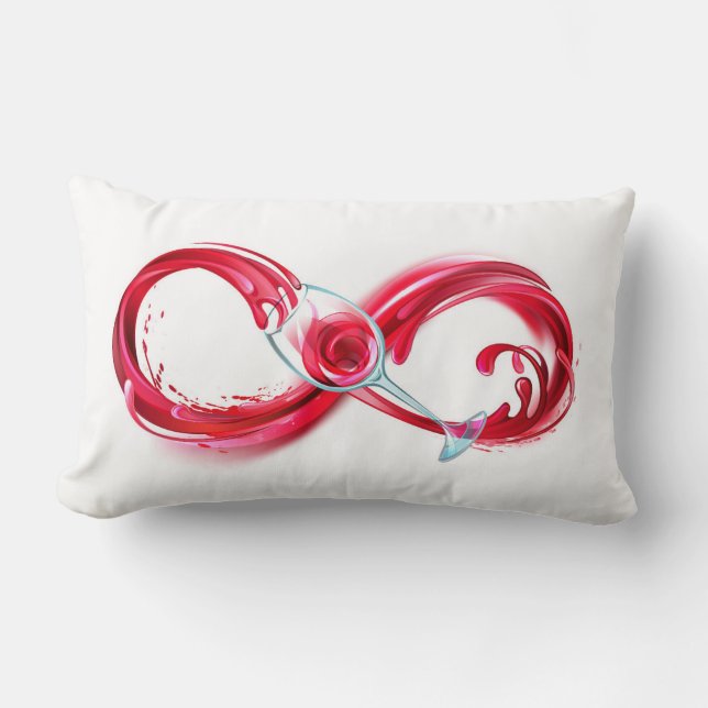 Infinity with Red Wine Lumbar Cushion (Front)