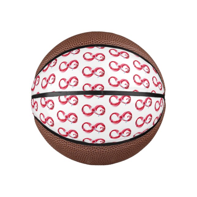 Infinity with Red Wine Mini Basketball (Front)