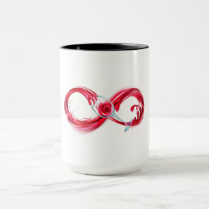 Infinity with Red Wine Mug