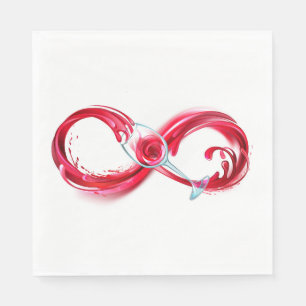 Infinity with Red Wine Napkin