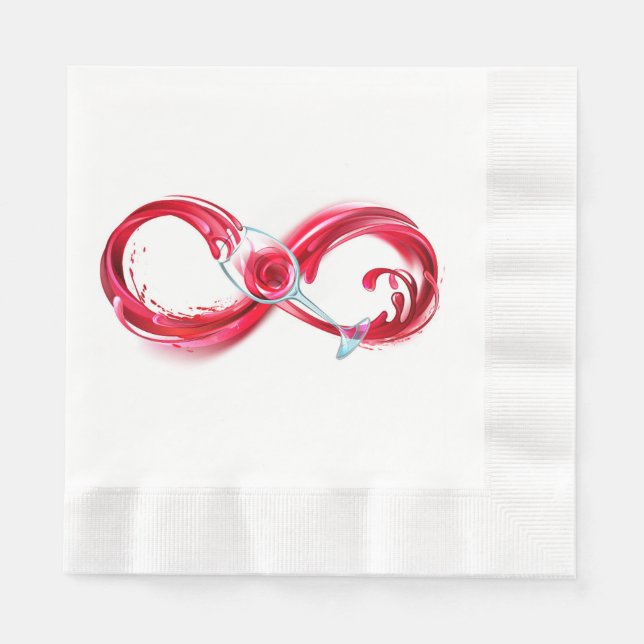 Infinity with Red Wine Napkin (Front)