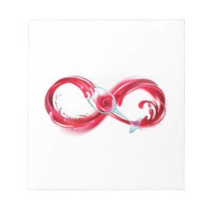 Infinity with Red Wine Notepad