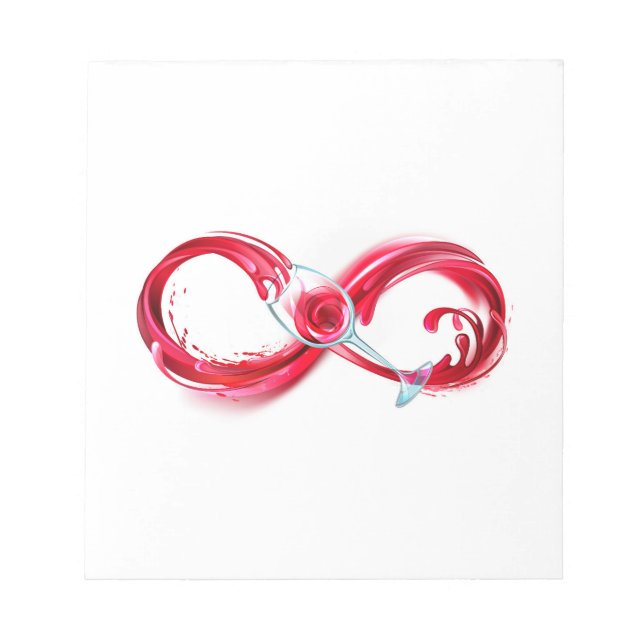 Infinity with Red Wine Notepad (Front)