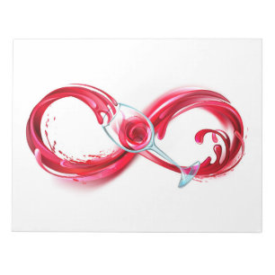 Infinity with Red Wine Notepad