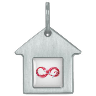 Infinity with Red Wine Pet ID Tag