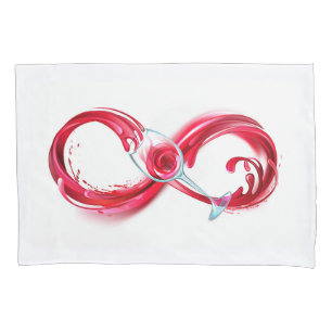 Infinity with Red Wine Pillowcase