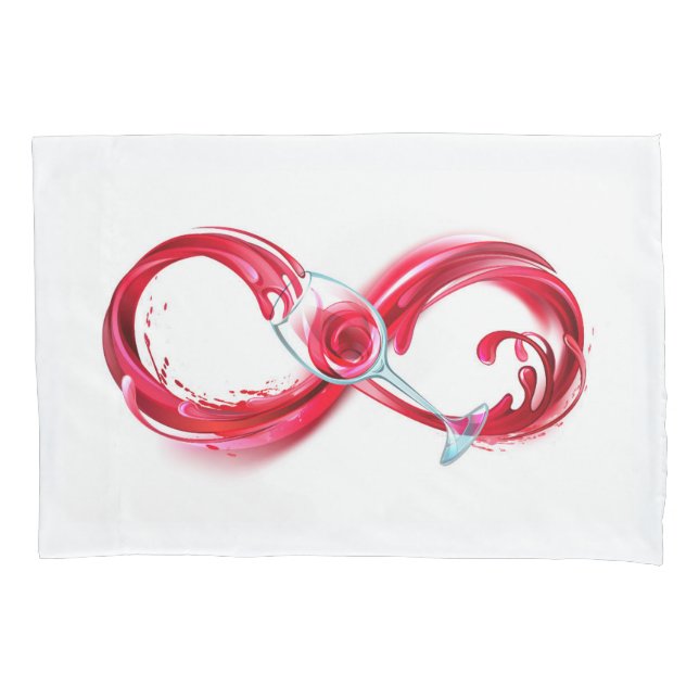Infinity with Red Wine Pillowcase (Front)