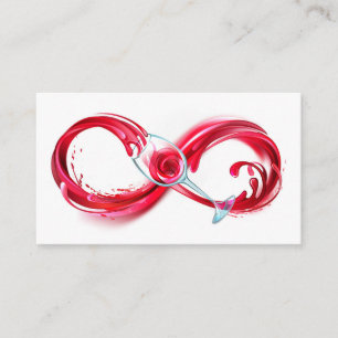 Infinity with Red Wine Place Card