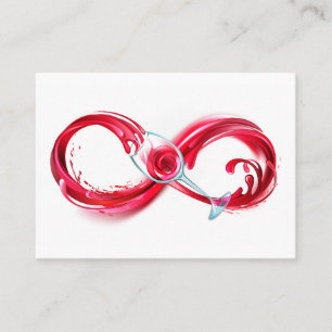 Infinity with Red Wine Place Card