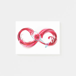 Infinity with Red Wine Post-it Notes