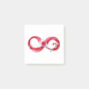 Infinity with Red Wine Post-it Notes